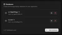 ELOHost databases management panel